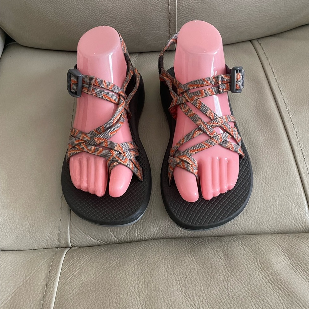 Chaco Women's Strappy Sandals - Black and Orange